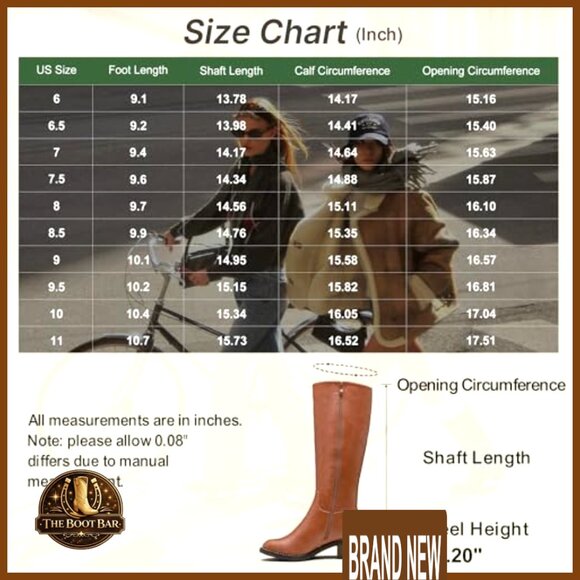 Knee High Riding Boots Chunky Low Heel Round Toe Faux Leather Inside Zipper - Picture 6 of 7